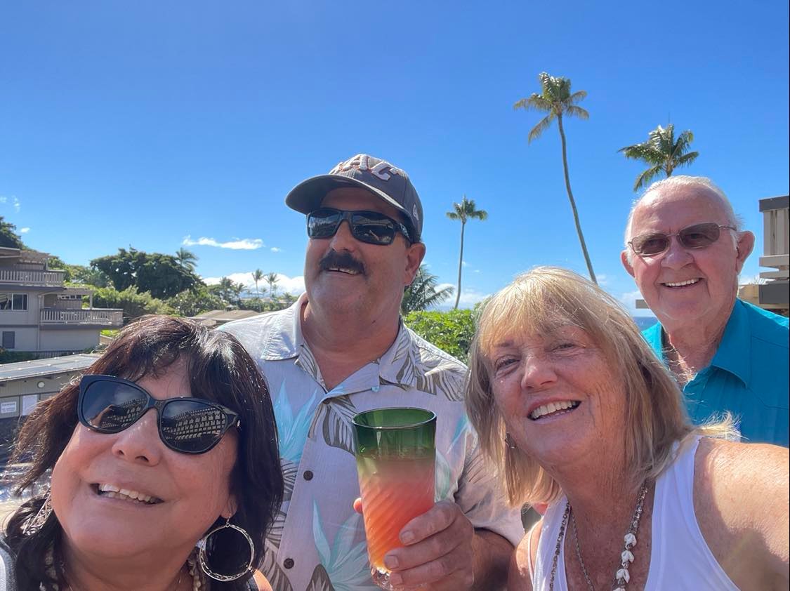 Enjoying the Kahana Sunset lanai